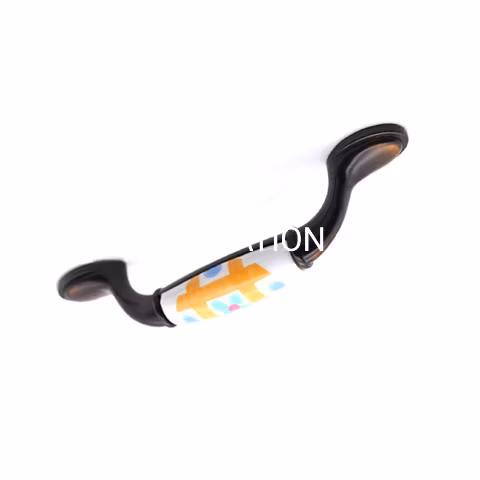 Modische Zinklegierung mit Keramik, 76 mm, Schrankgriff, Schubladengriff, Möbelzubehör