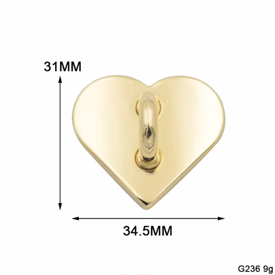 Modische herzförmige Bogenbrücken aus legiertem Metall für Taschengepäck-Hardware-Zubehör