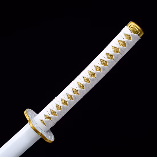 Cosplay-Waffe, Kohlenstoffstahlklinge, Dämonentöter, Anime-Cartoon, Agatsuma Zenitsus Schwert, 104 cm